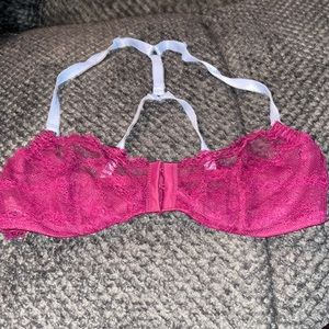 Free People Magenta & Periwinkle Lace Bralette